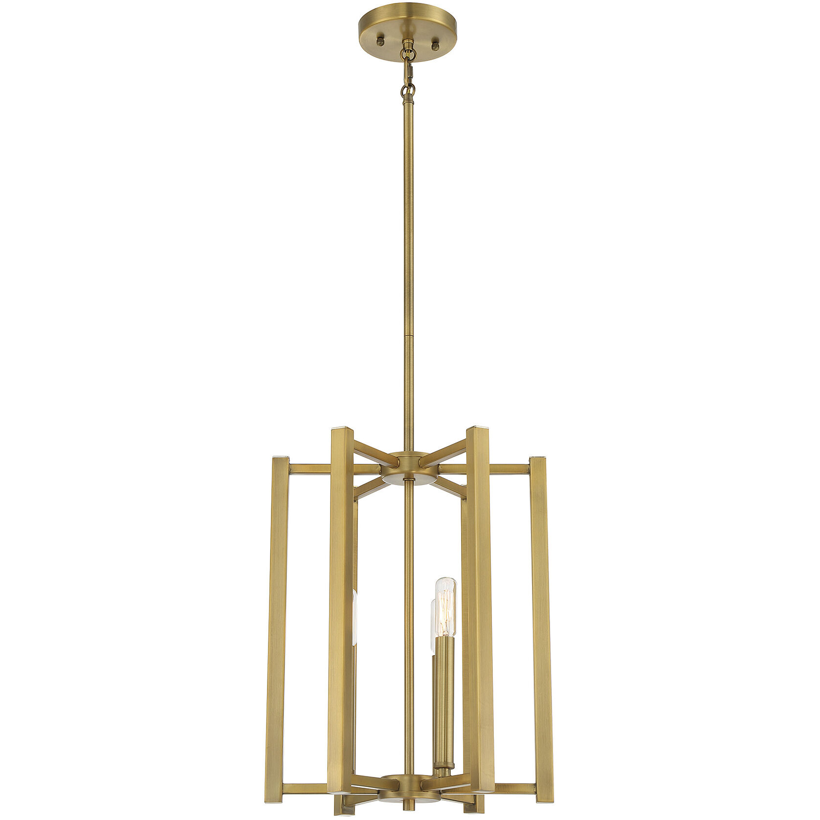 Benson 3 Light 13 inch Warm Brass Pendant Ceiling Light, Essentials