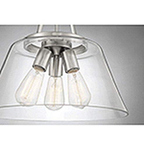 Calhoun 3 Light 15 inch Satin Nickel Pendant Ceiling Light, Essentials