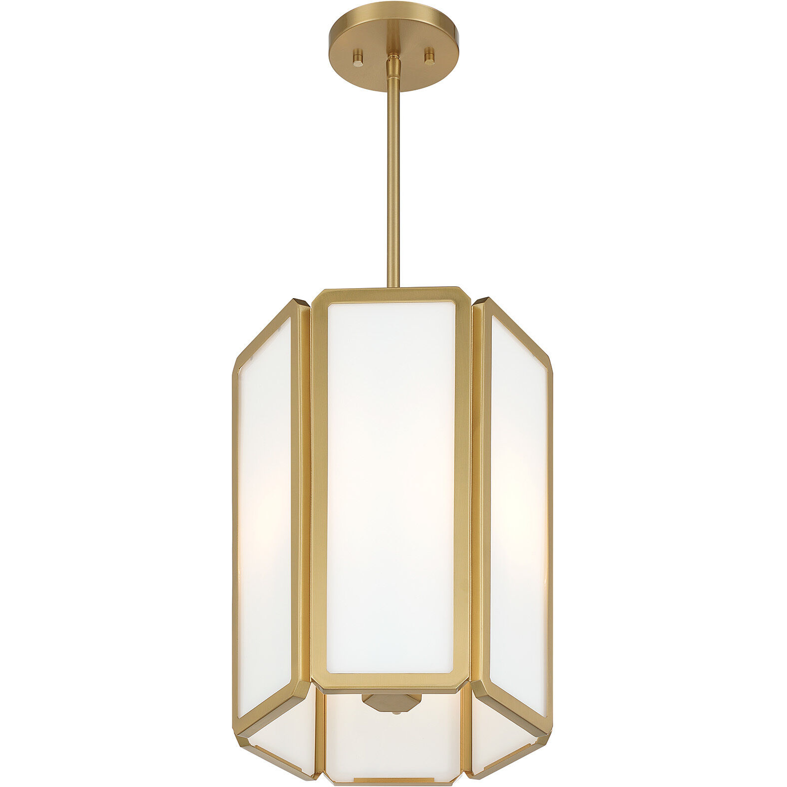 Leeds 3 Light 12 inch Warm Brass Pendant Ceiling Light