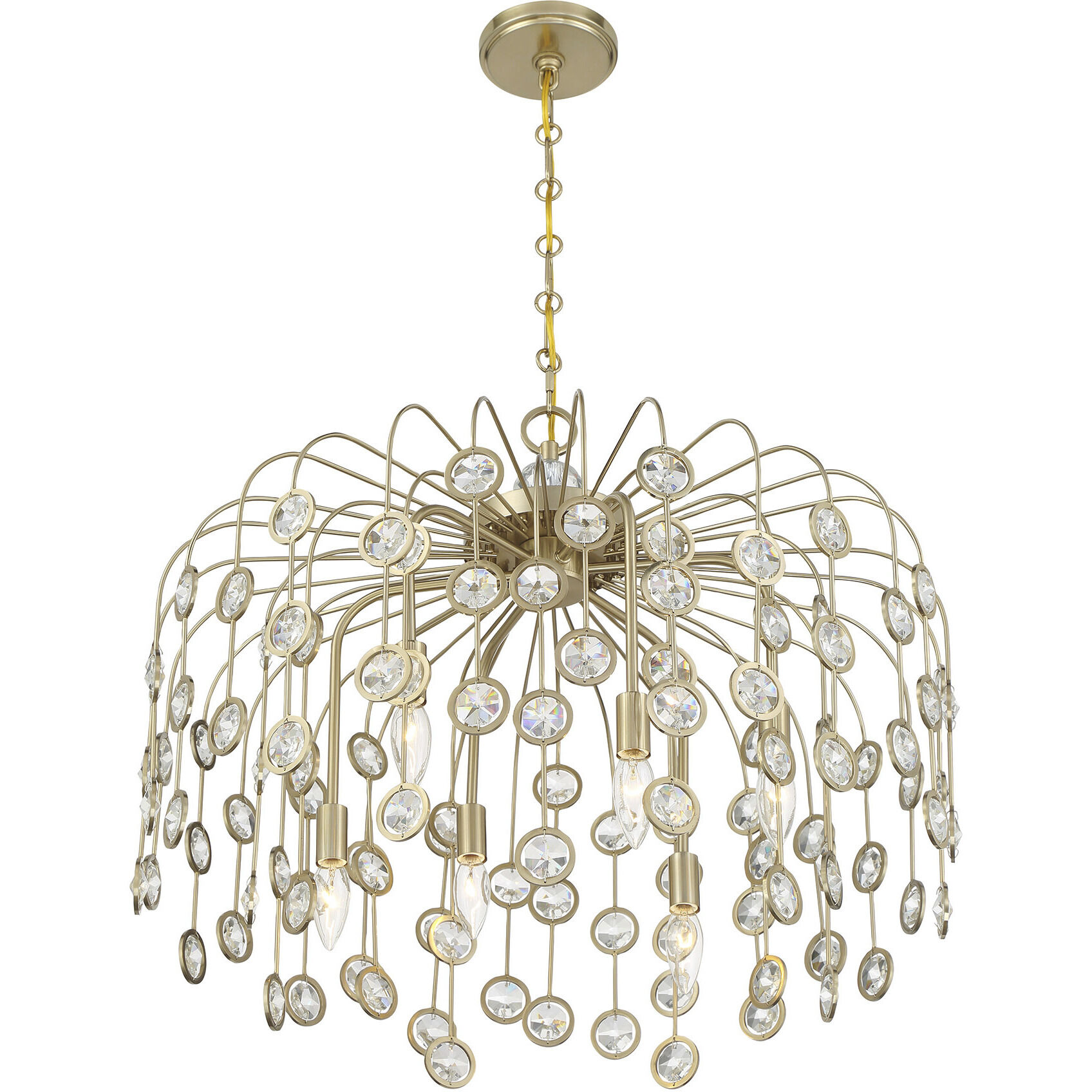 Irina 6 Light 26 inch Noble Brass Chandelier Ceiling Light