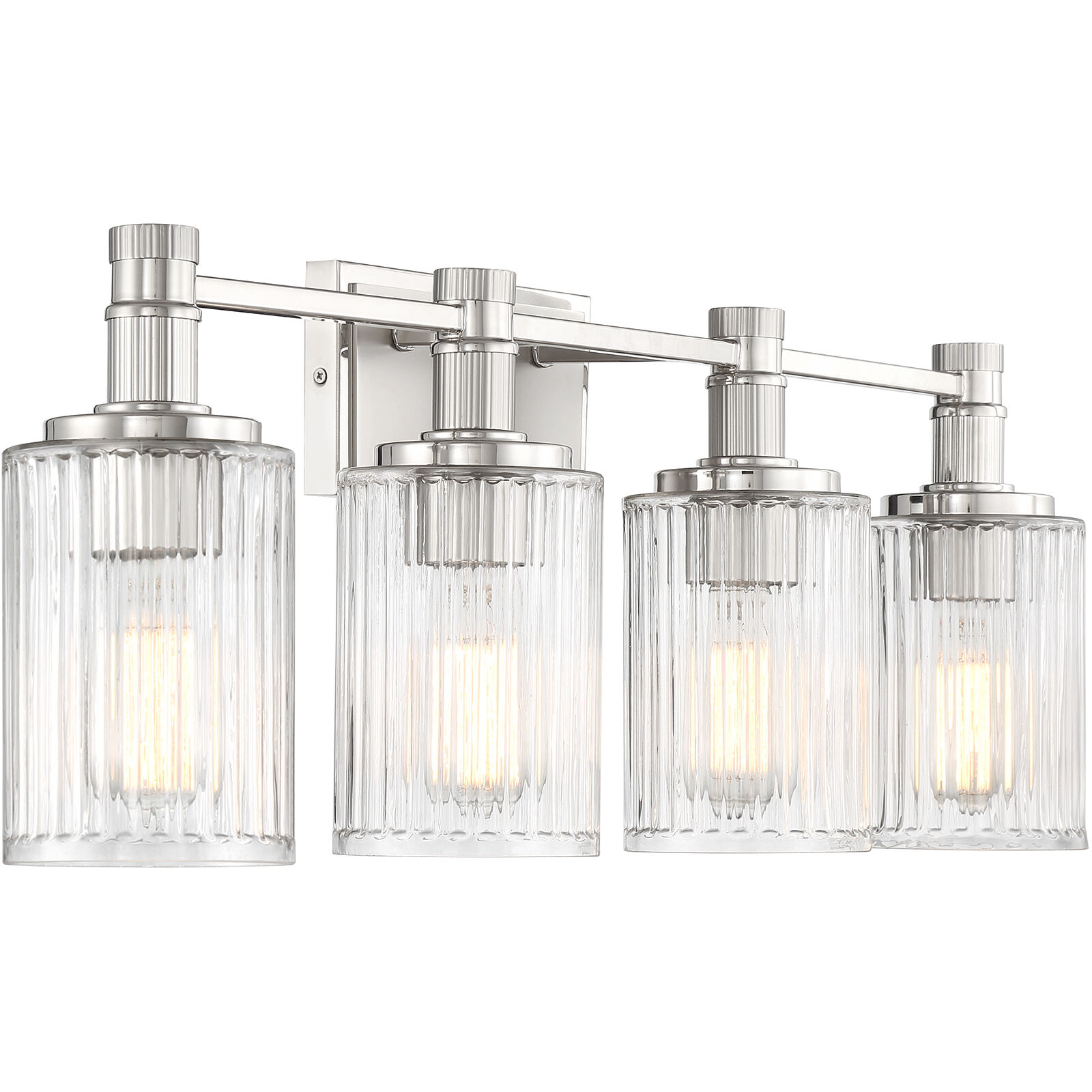 Concord 4 Light 30.75 inch Silver and Polished Nickel Bathroom Vanity Light Wall Light