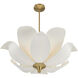 Elsie 6 Light 30 inch Warm Brass Covertible SemiFlush Ceiling Light