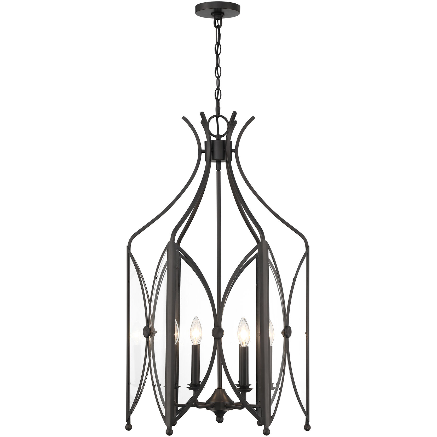 Enclave 6 Light 21 inch Black Tourmaline Pendant Ceiling Light