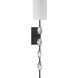 Sebring 1 Light 6 inch Matte Black Wall Sconce Wall Light