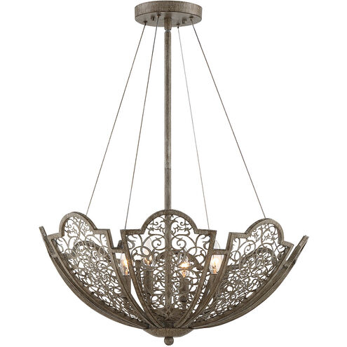 Hartland 4 Light 24 inch Aged Wood Pendant Ceiling Light
