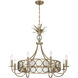 Hearst 8 Light 33 inch Noble Brass Chandelier Ceiling Light