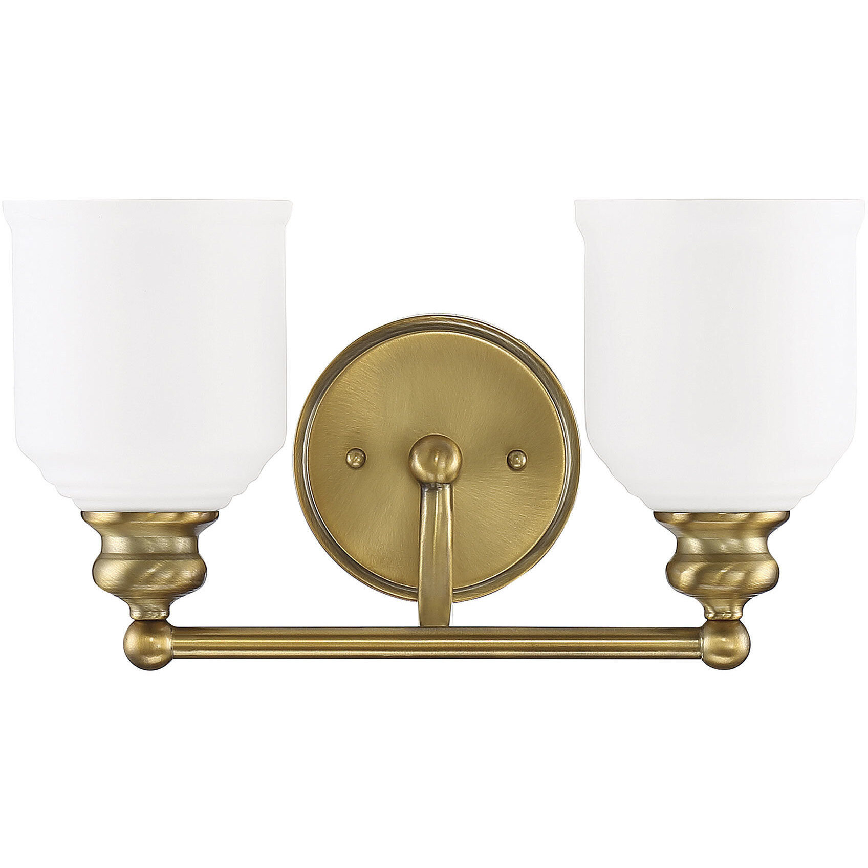 Melrose 2 Light 14.5 inch Warm Brass Bathroom Vanity Light Wall Light, Essentials