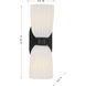 Baldwin 2 Light 4.5 inch Matte Black Wall Sconce Wall Light, Essentials