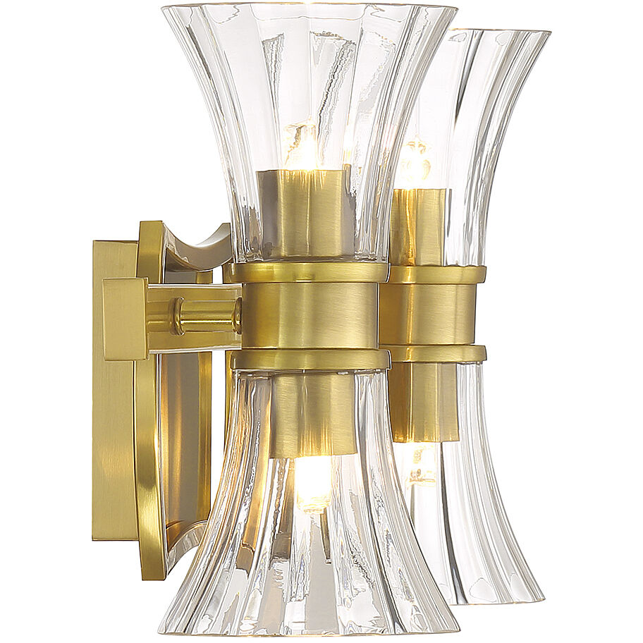 Bennington LED 16 inch Warm Brass Bathroom Vanity Light Wall Light
