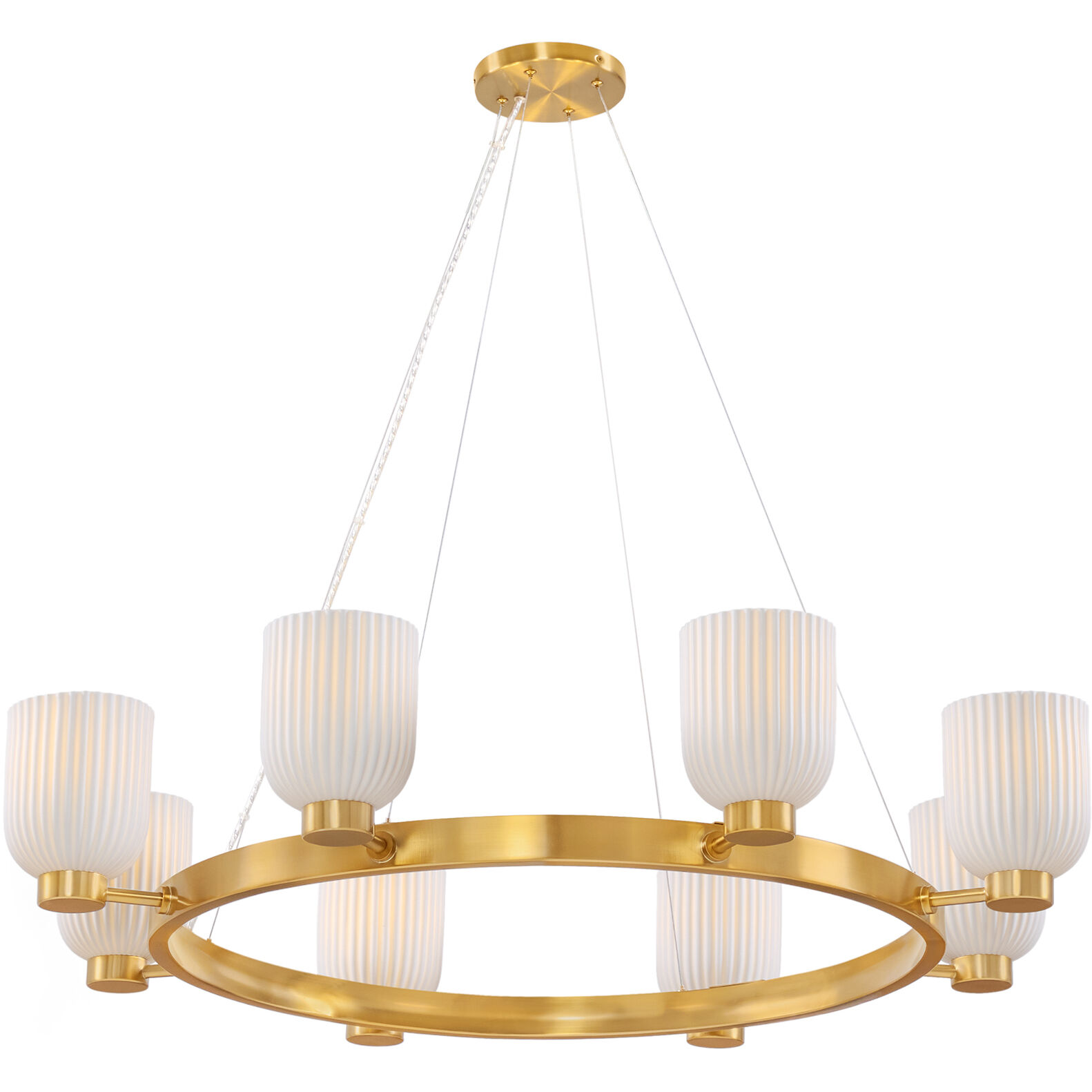 Isla Blanca 8 Light 40 inch Warm Brass Chandelier Ceiling Light