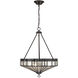 Baguette 4 Light 20.00 inch Pendant