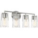 Sacremento 4 Light 32 inch Satin Nickel Bathroom Vanity Light Wall Light, Essentials