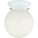 Stella 1 Light 5 inch White Flush Mount Ceiling Light