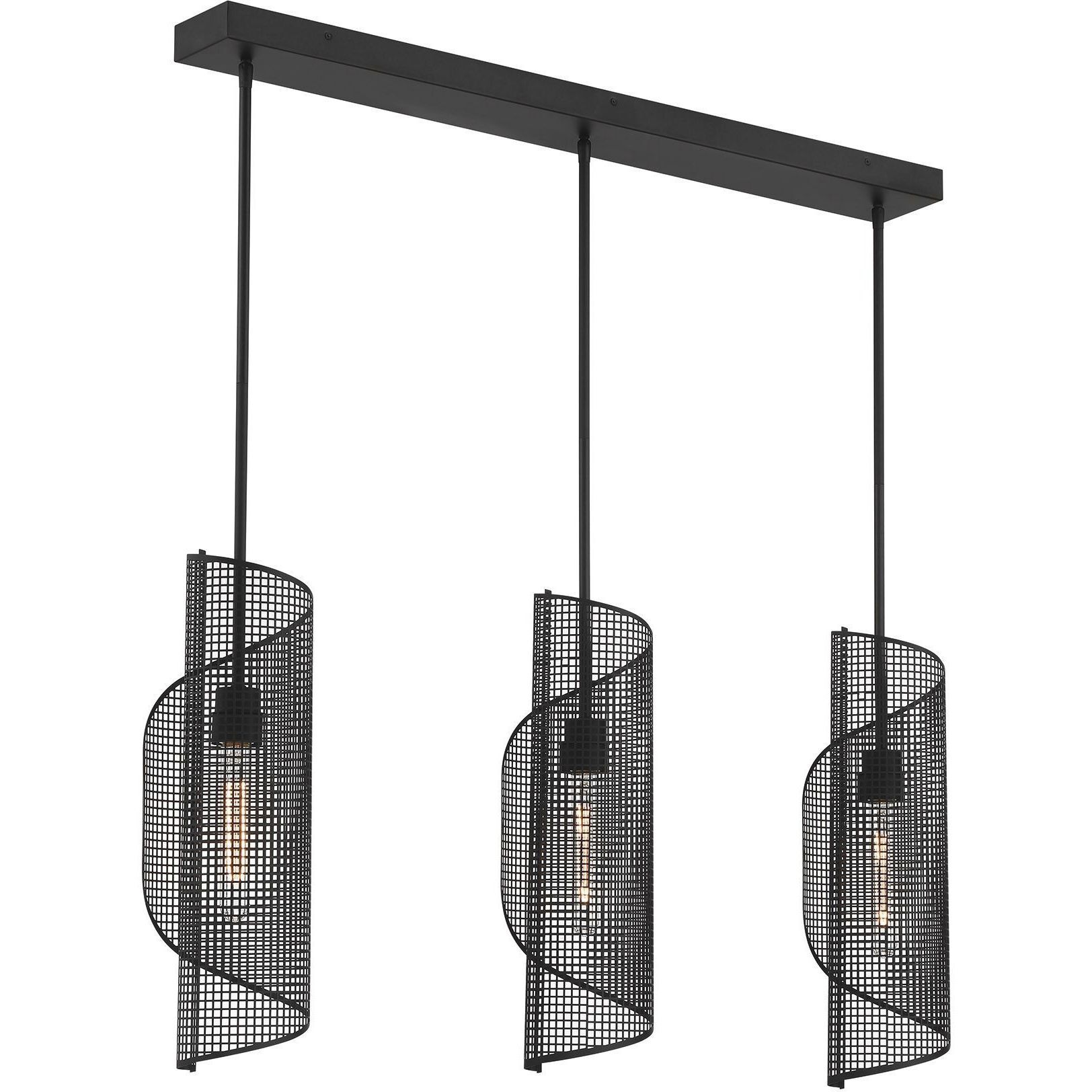 Hillbourne Linear Chandelier Ceiling Light in Matte Black