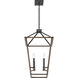 Oaklawn 4 Light 14 inch Whiskey Wood Pendant Ceiling Light