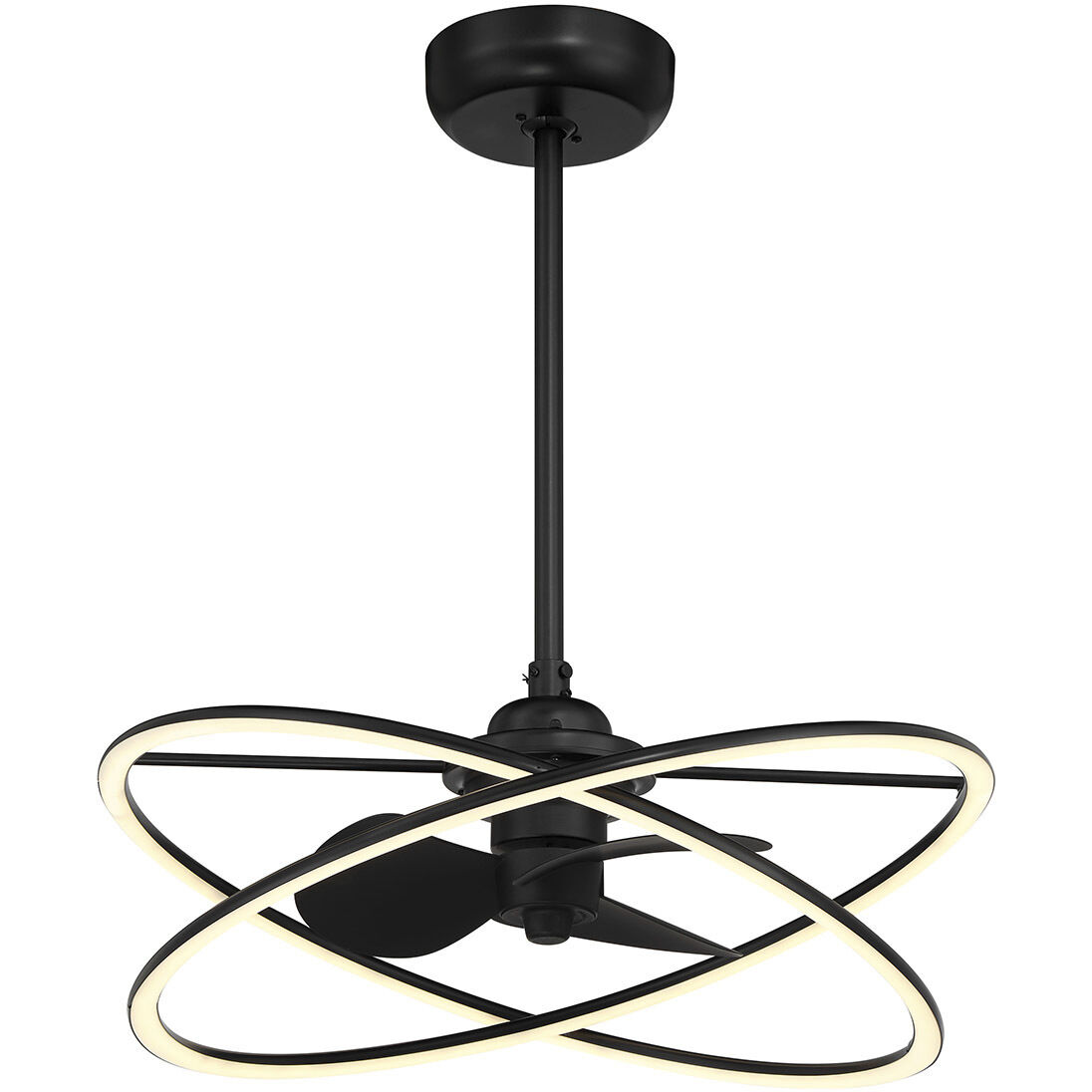 Dorado 14 inch Matte Black with Black Blades Fan D'Lier