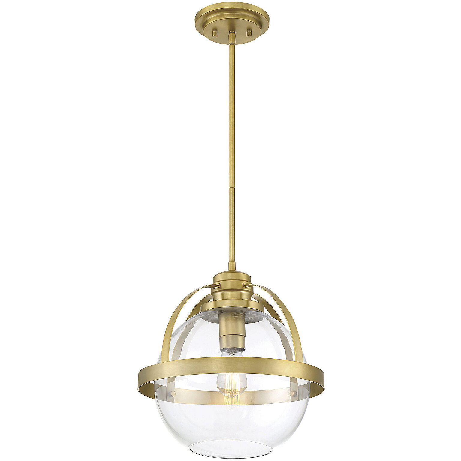 Pendleton 1 Light 14 inch Warm Brass Pendant Ceiling Light, Essentials