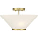 Blair 3 Light 15 inch Warm Brass Convertible Semi-Flush or Pendant Ceiling Light