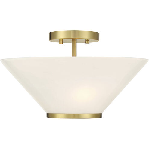 Blair 3 Light 15 inch Warm Brass Convertible Semi-Flush or Pendant Ceiling Light