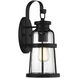 Quinton 1 Light 16 inch Matte Black Outdoor Wall Lantern, Lighting One