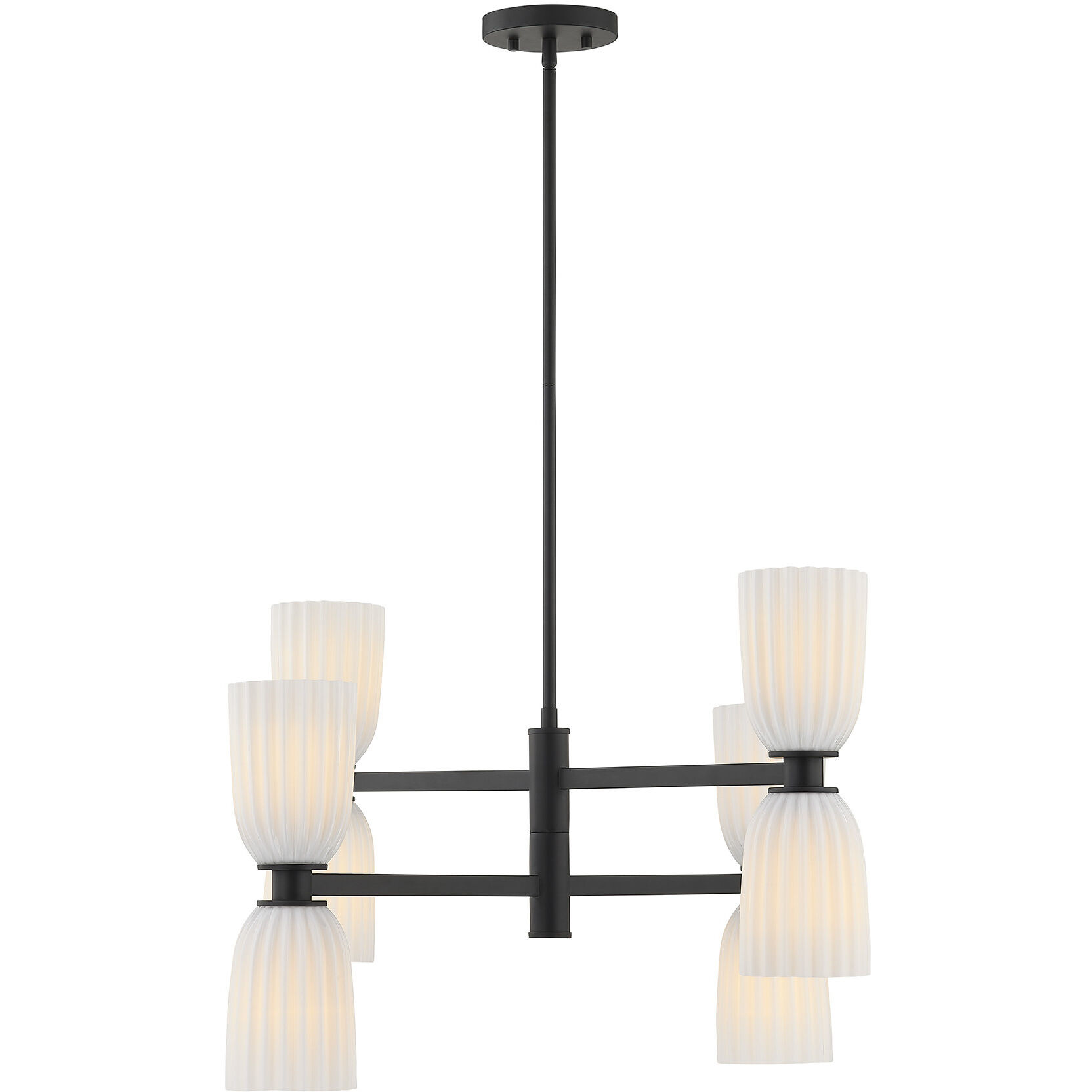 Baldwin 8 Light 30 inch Matte Black Chandelier Ceiling Light, Essentials