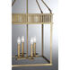 William 4 Light 16 inch Warm Brass Pendant Ceiling Light