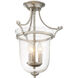 Trudy 3 Light 12 inch English Bronze Semi-Flush Ceiling Light