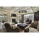 Venice 6 Light 30 inch Metropolis Black and Gold Chandelier Ceiling Light