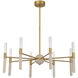 Linden LED 32 inch Warm Brass Chandelier Ceiling Light