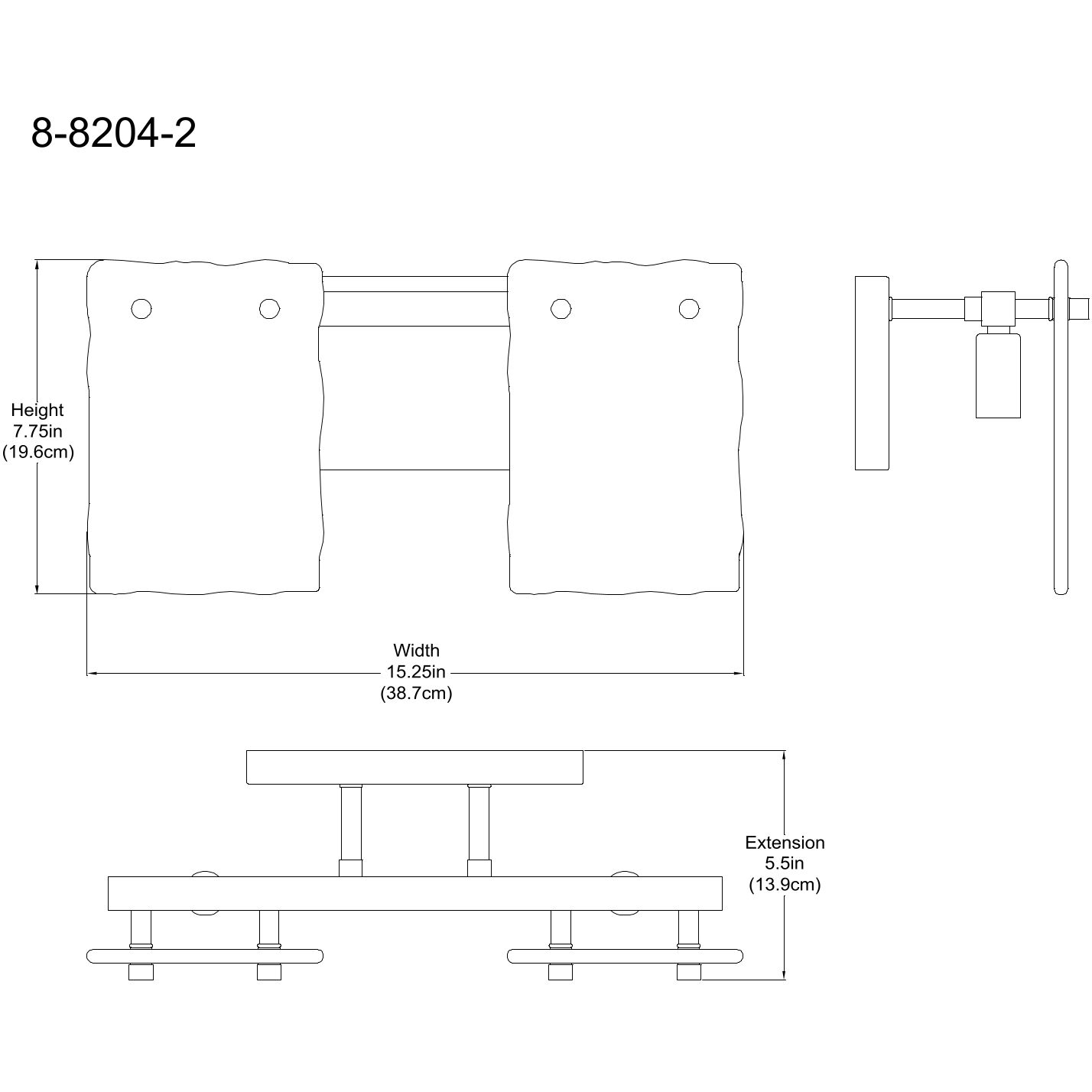Genry 2 Light 15.25 inch Warm Brass Bathroom Vanity Light Wall Light