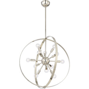 Marly 12 Light 25 inch Polished Nickel Chandelier Ceiling Light, Essentials