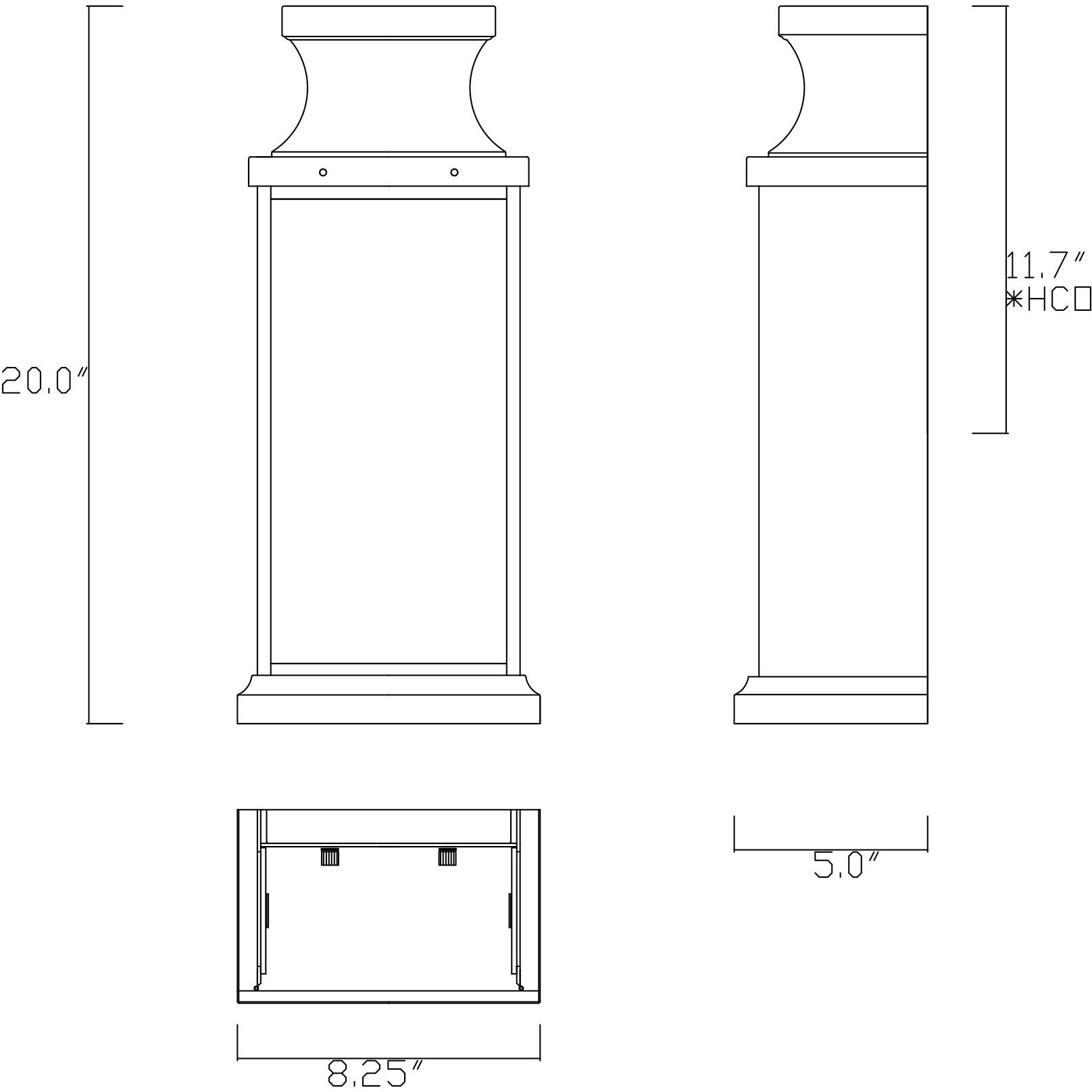 Savoy House 5 5911 BK Brooke Outdoor Wall Lantern