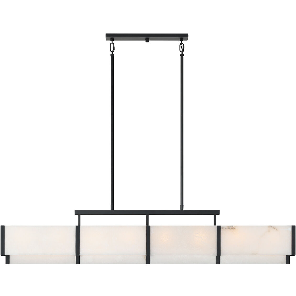 Orleans 8 Light 58.3 inch Black Cashmere Linear Chandelier Ceiling Light