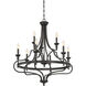 Shields 9 Light 32 inch English Bronze Chandelier Ceiling Light