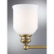 Melrose 3 Light 24 inch Warm Brass Vanity Light Wall Light, Essentials