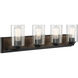 Sheppard 4 Light 32.75 inch Lodge Bathroom Vanity Light Wall Light, Lighting One (Open)