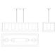 Eden 5 Light 13 inch Weathervane Outdoor Linear Chandelier