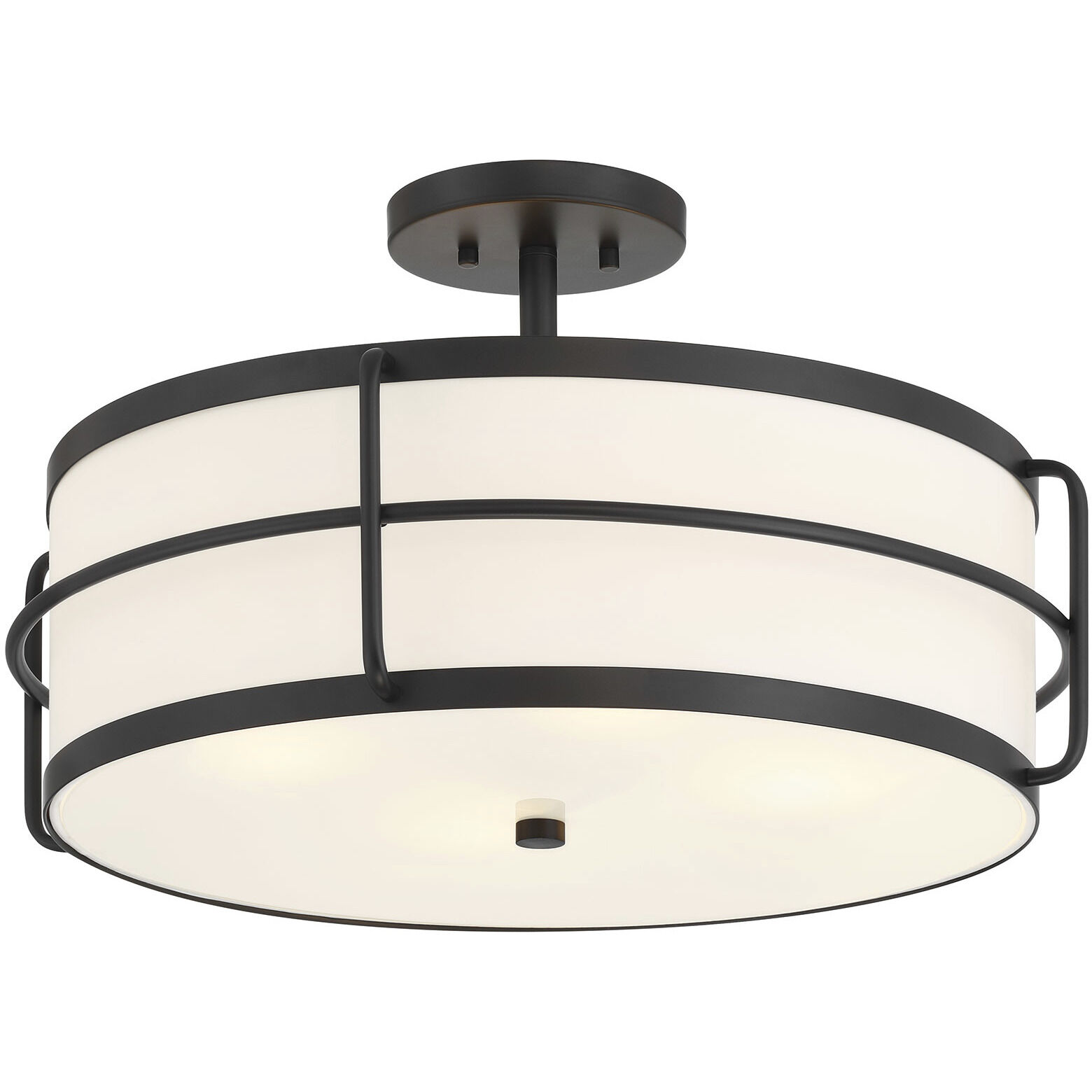 Chauncey 4 Light 22 inch Matte Black Semi-Flush Ceiling Light
