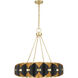 Pelham LED 27.75 inch Black Cashmere and True Gold Chandelier Ceiling Light