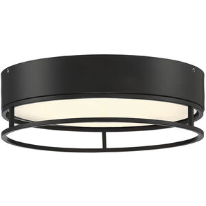 Creswell LED 15 inch English Bronze Flush Mount Ceiling Light, Oval