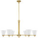 Kohlman 6 Light 40 inch Warm Brass Chandelier Ceiling Light