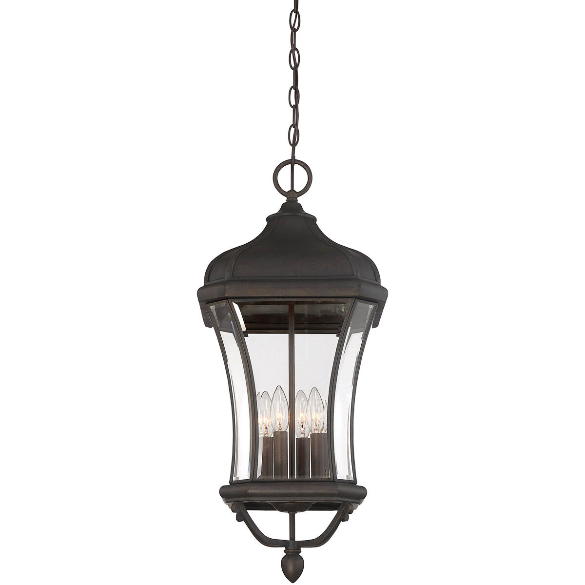 Realto 4 Light 12 inch Walnut Patina Outdoor Hanging Lantern