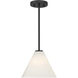 Blair 1 Light 10 inch Matte Black Mini-Pendant or Semi-Flush Ceiling Light