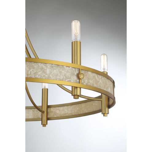 Camden 6 Light 28 inch Warm Brass Chandelier Ceiling Light