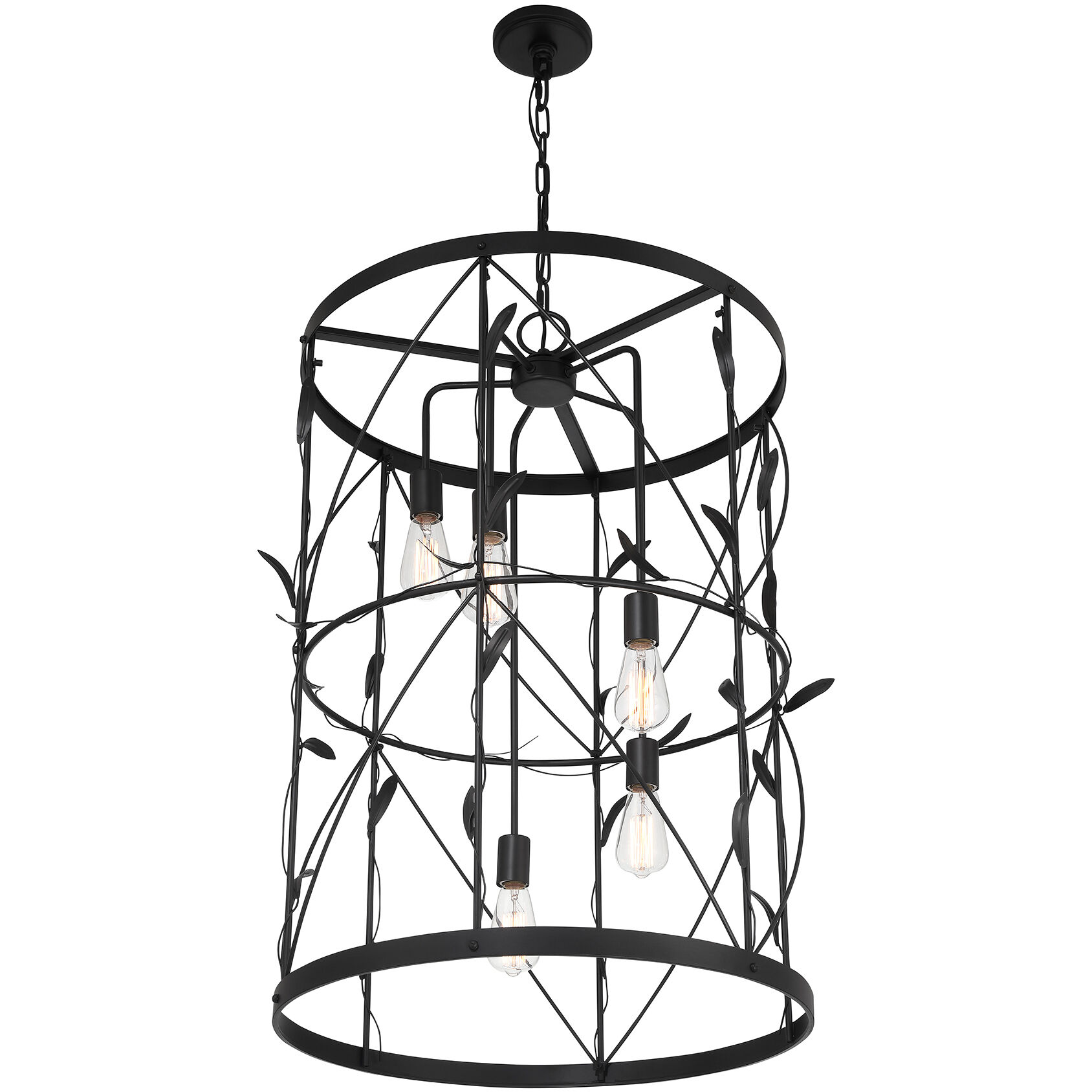 Lexington 5 Light 26 inch Matte Black Pendant Ceiling Light