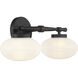 Barrow 2 Light 17 inch Matte Black Bathroom Vanity Light Wall Light