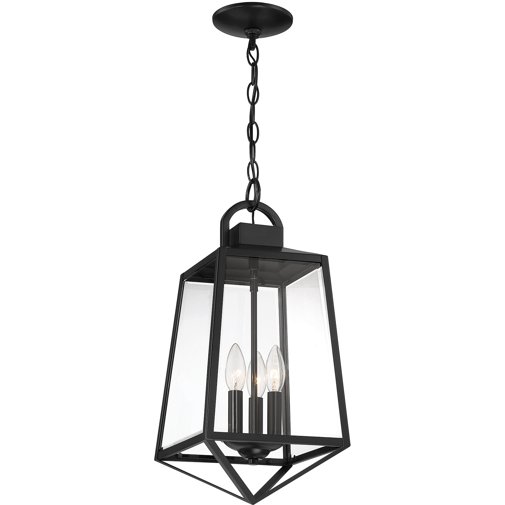 Inglewood 3 Light 9 inch Black Outdoor Hanging Lantern