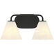 Blair 2 Light 15.5 inch Black Bath Wall Light