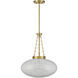 Willow 1 Light 16.5 inch Warm Brass Pendant Ceiling Light