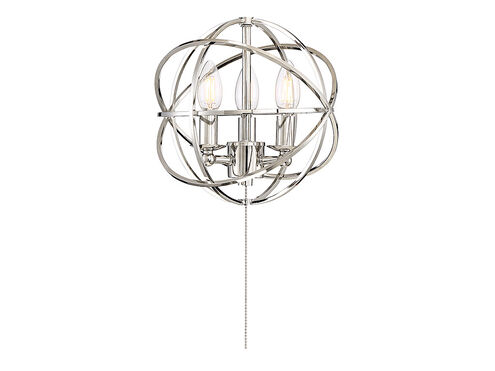 North LED Polished Chrome Fan Light kit in Polished Nickel